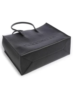 Coccinelle Tote Bags-Myrtha Maxi Logo Tote bag grained leather