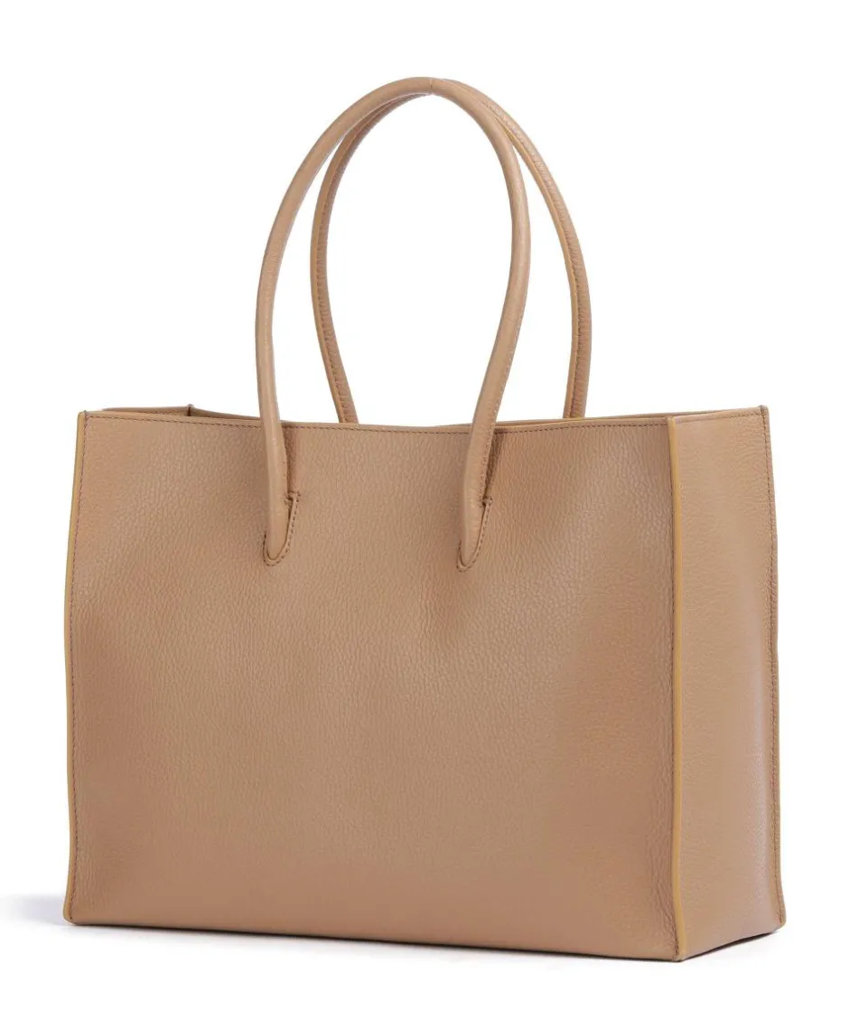 Coccinelle Tote Bags-Myrtha Maxi Logo Tote bag grained leather