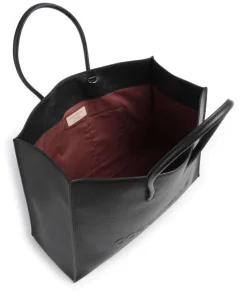 Coccinelle Tote Bags-Myrtha Maxi Logo Tote bag grained cow leather