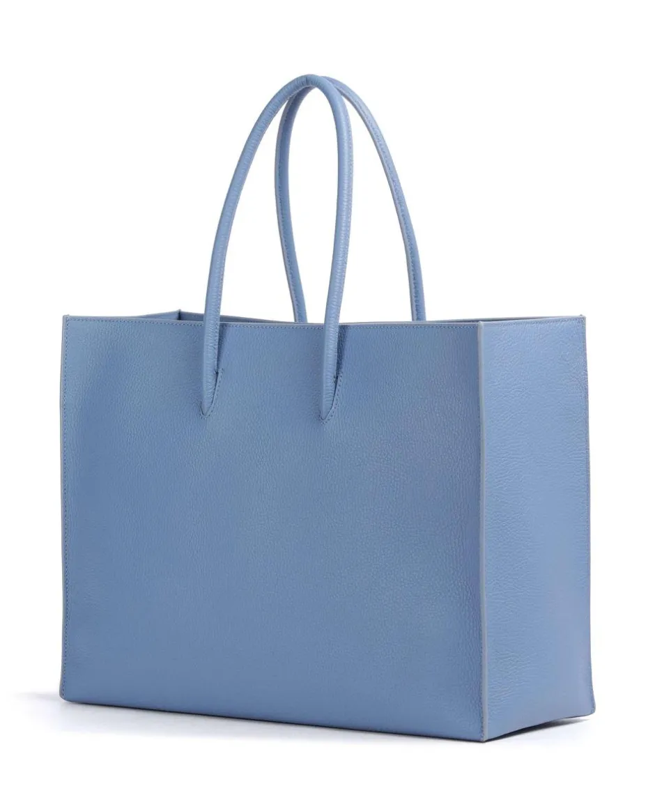 Coccinelle Tote Bags-Myrtha Maxi Logo Tote bag grained cow leather