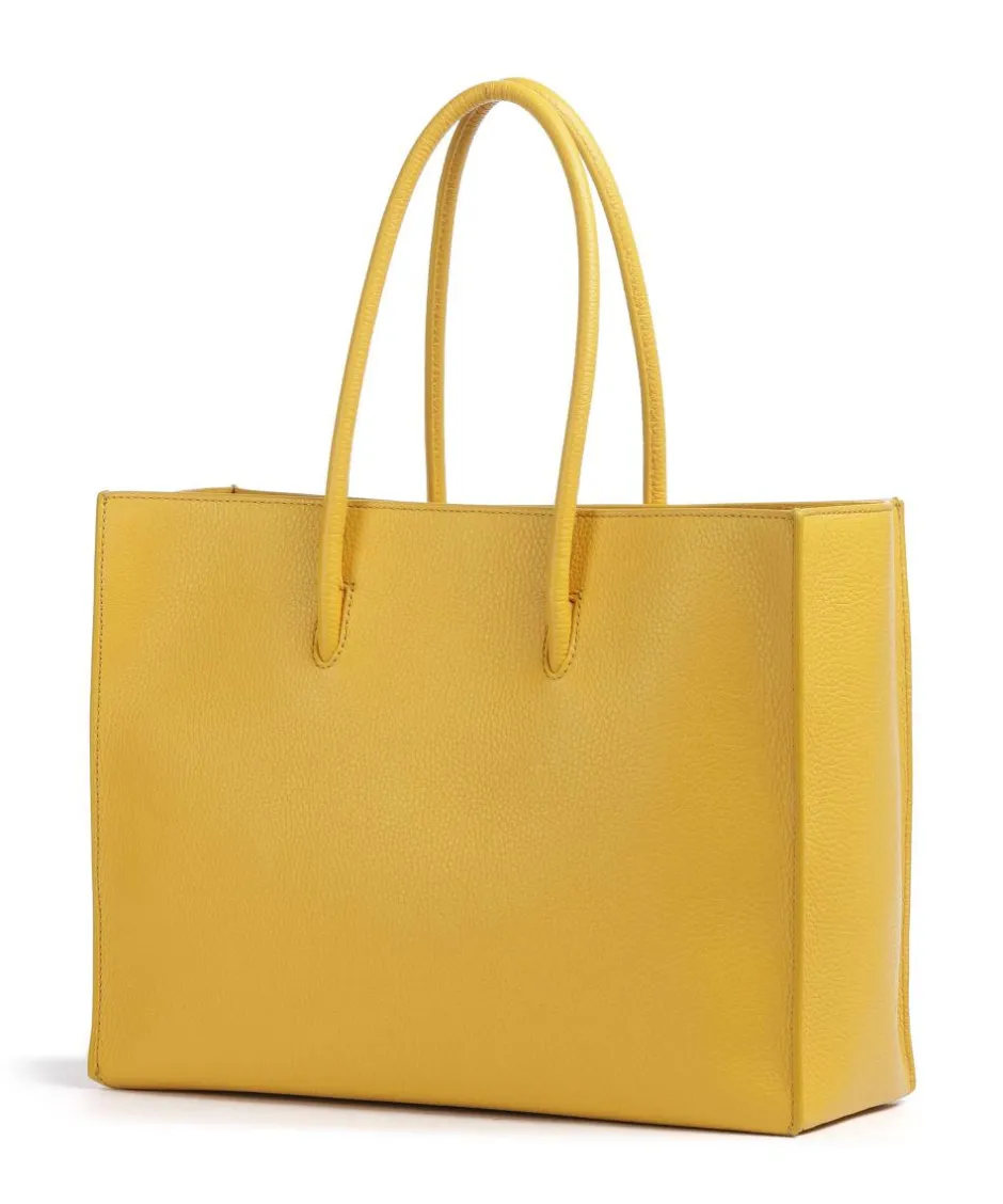 Coccinelle Tote Bags-Myrtha Maxi Logo Tote bag grained leather