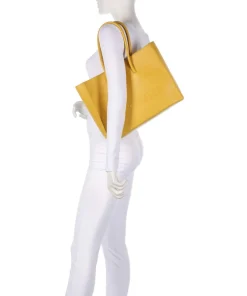 Coccinelle Tote Bags-Myrtha Maxi Logo Tote bag grained leather