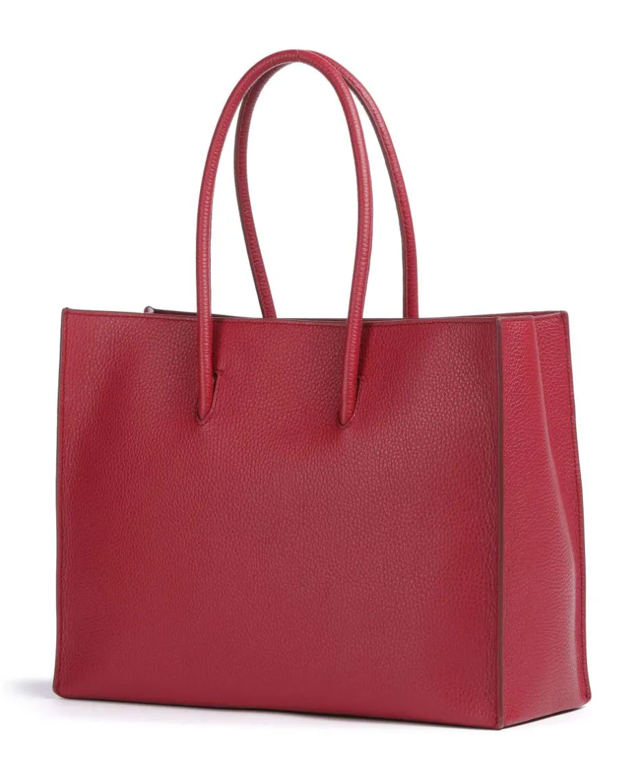 Coccinelle Tote Bags-Myrtha Maxi Logo Tote bag grained leather