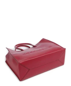 Coccinelle Tote Bags-Myrtha Maxi Logo Tote bag grained leather