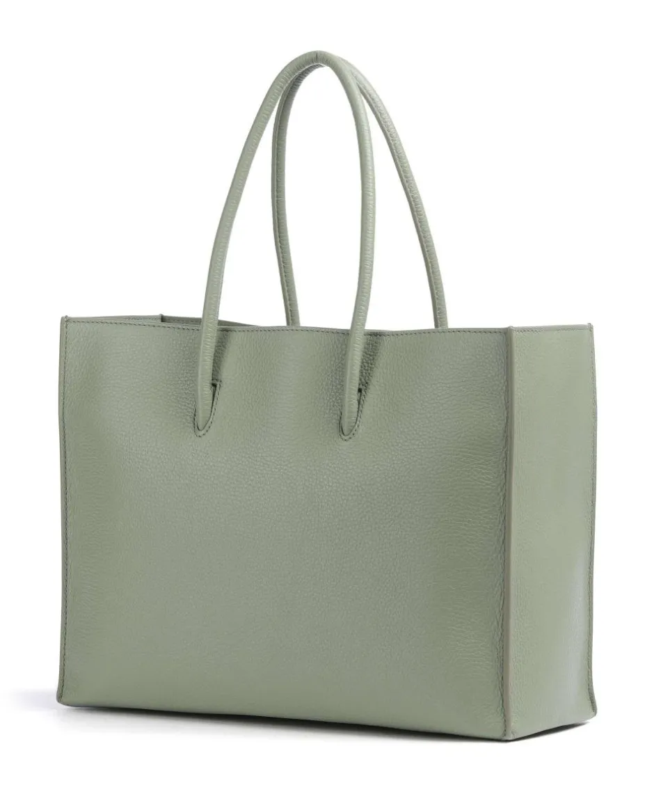 Coccinelle Tote Bags-Myrtha Maxi Logo Tote bag grained leather