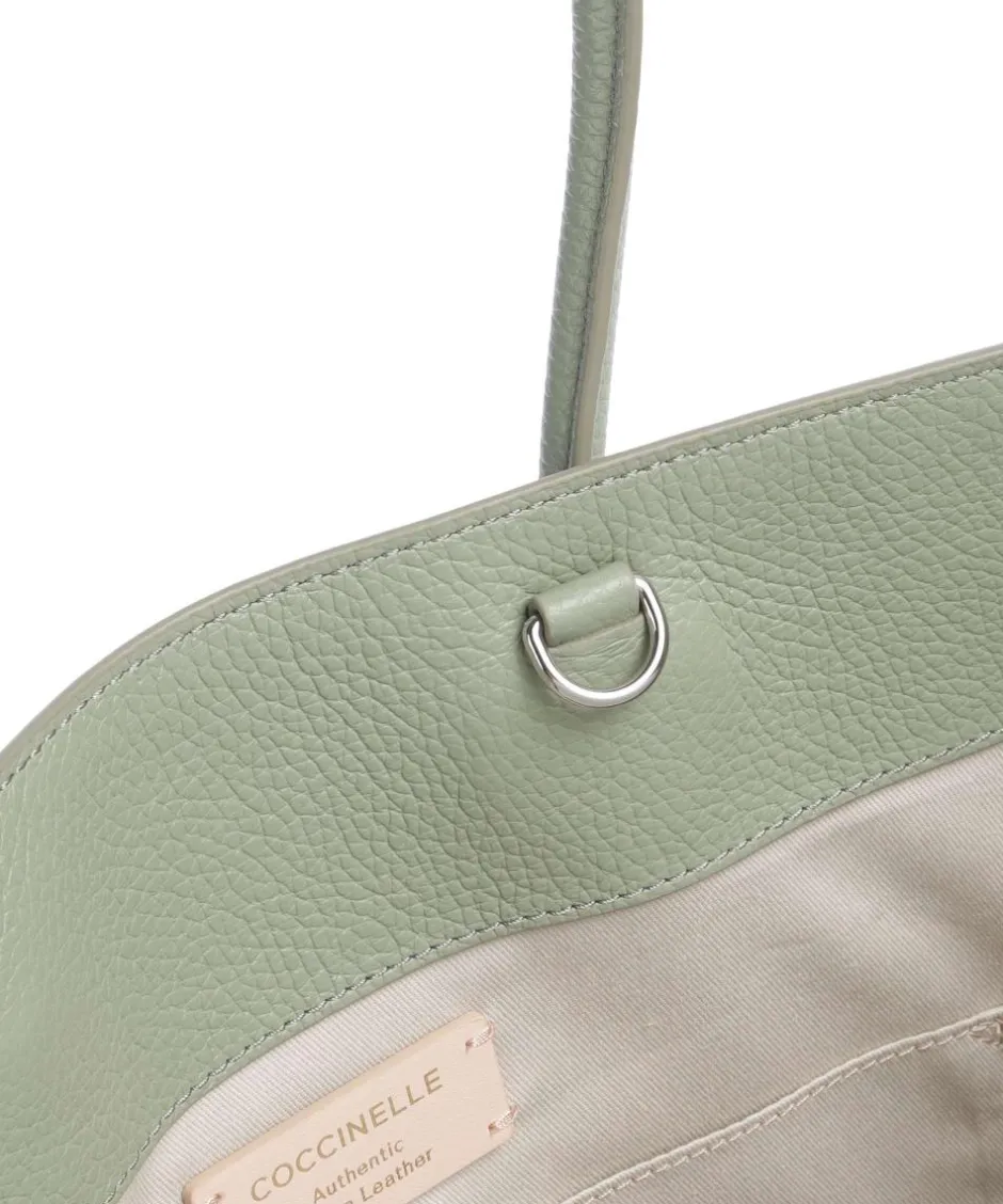 Coccinelle Tote Bags-Myrtha Maxi Logo Tote bag grained leather