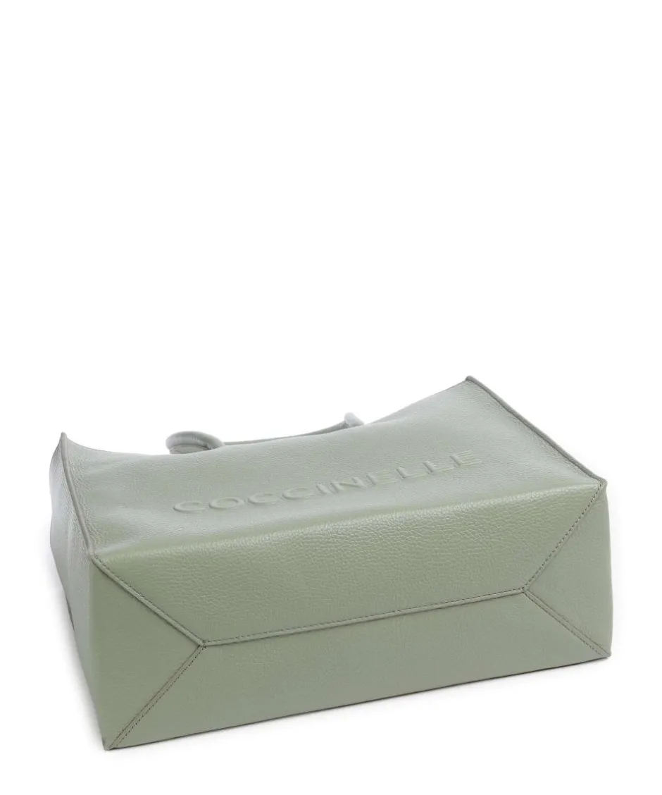 Coccinelle Tote Bags-Myrtha Maxi Logo Tote bag grained leather