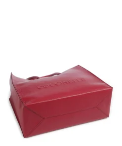 Coccinelle Tote Bags-Myrtha Maxi Logo Tote bag grained cow leather