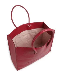 Coccinelle Tote Bags-Myrtha Maxi Logo Tote bag grained cow leather