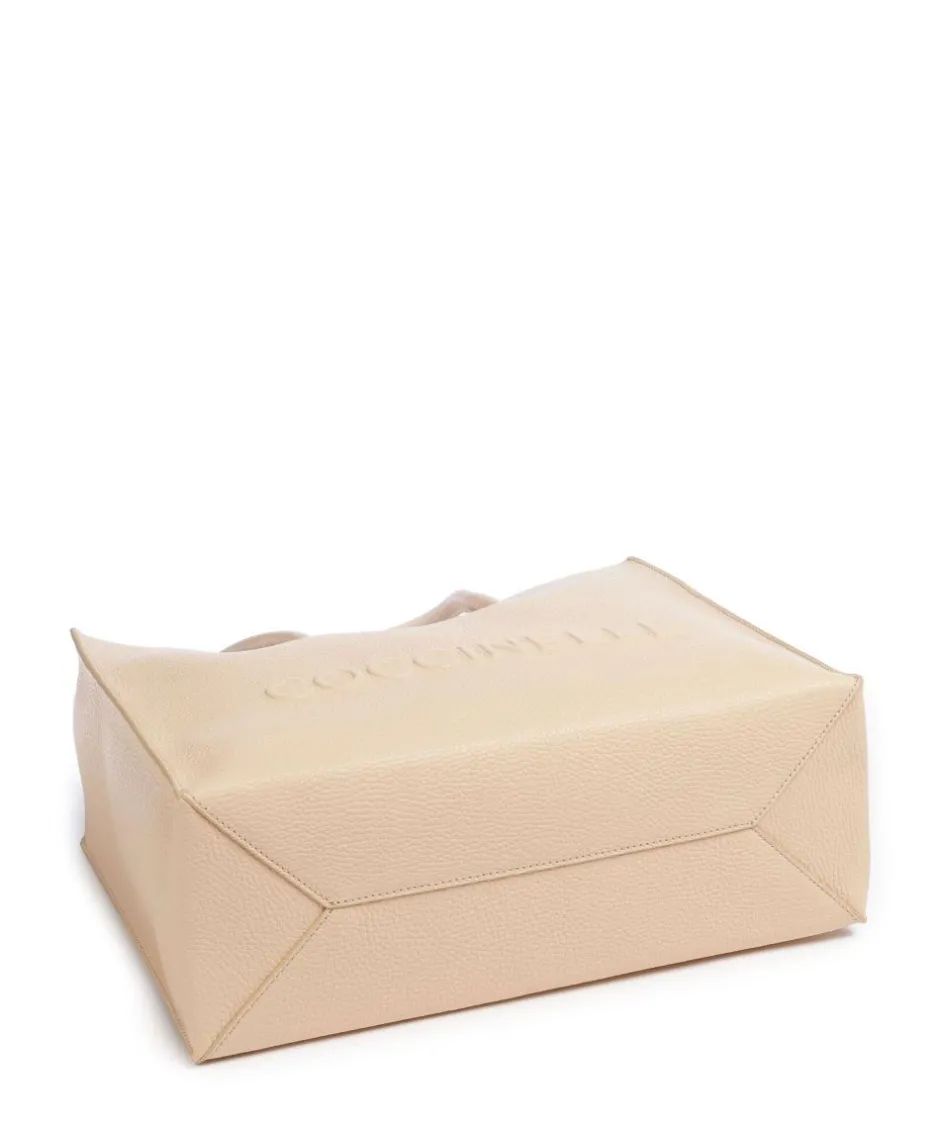 Coccinelle Tote Bags-Myrtha Maxi Logo Tote bag grained leather