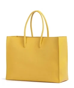 Coccinelle Tote Bags-Myrtha Maxi Logo Tote bag grained cow leather