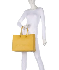 Coccinelle Tote Bags-Myrtha Maxi Logo Tote bag grained cow leather