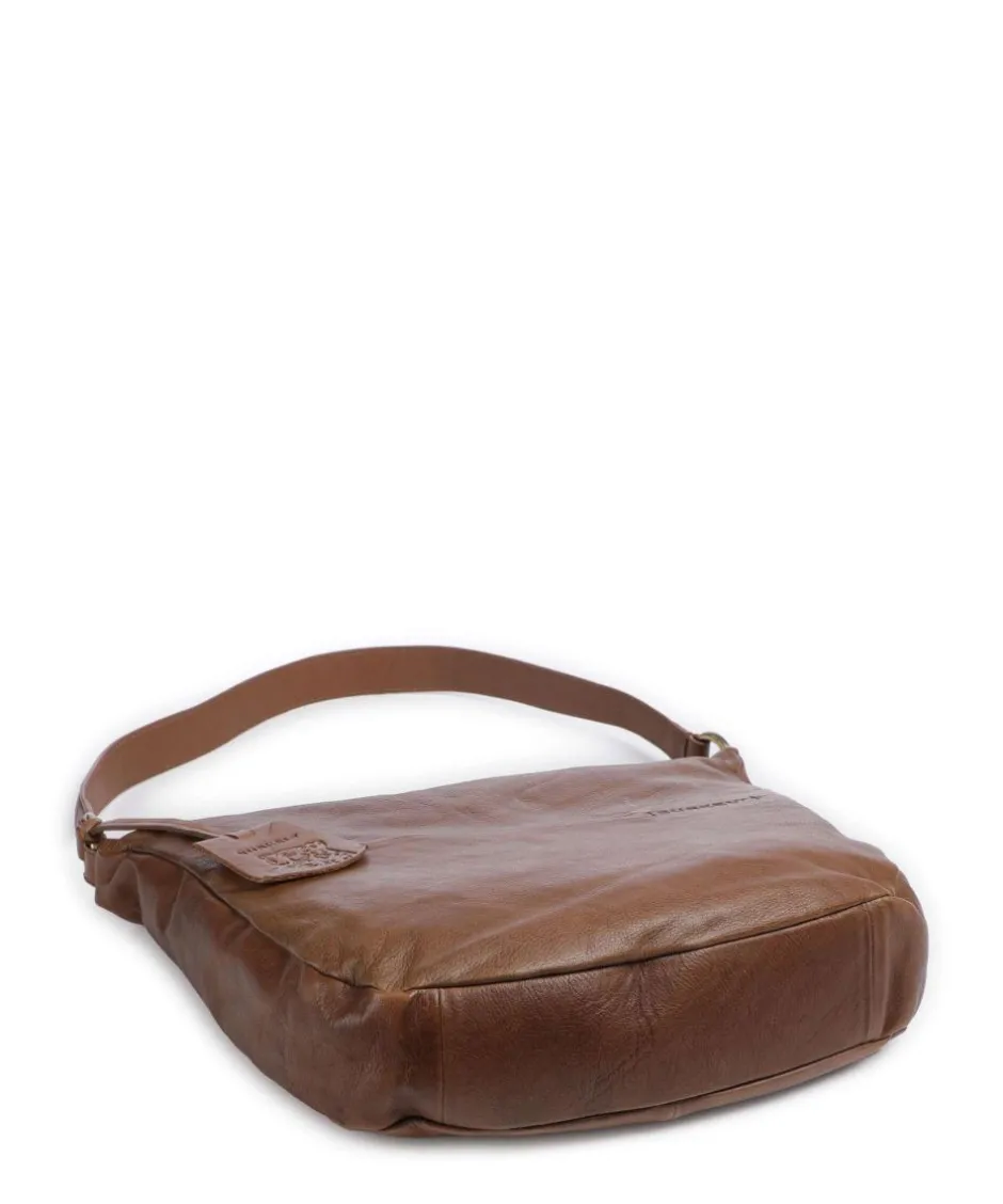 Burkely Shoulder Bags|Hobo Bags-Natural Norah Hobo bag grained cow leather