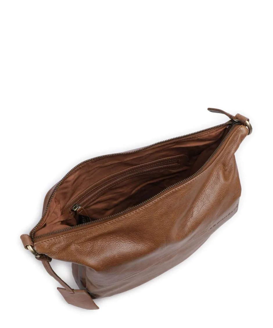 Burkely Shoulder Bags|Hobo Bags-Natural Norah Hobo bag grained cow leather