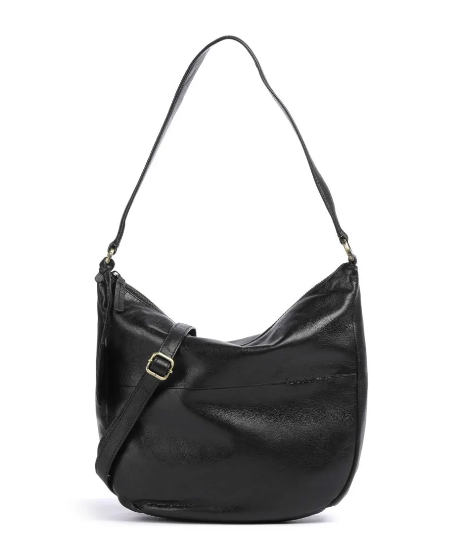 Burkely Shoulder Bags|Hobo Bags-Natural Norah Hobo bag grained cow leather