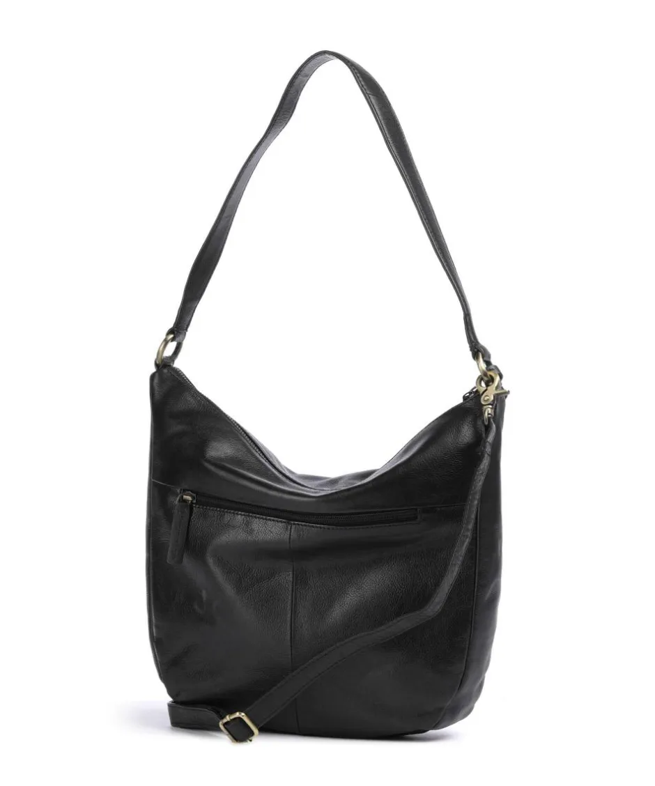 Burkely Shoulder Bags|Hobo Bags-Natural Norah Hobo bag grained cow leather