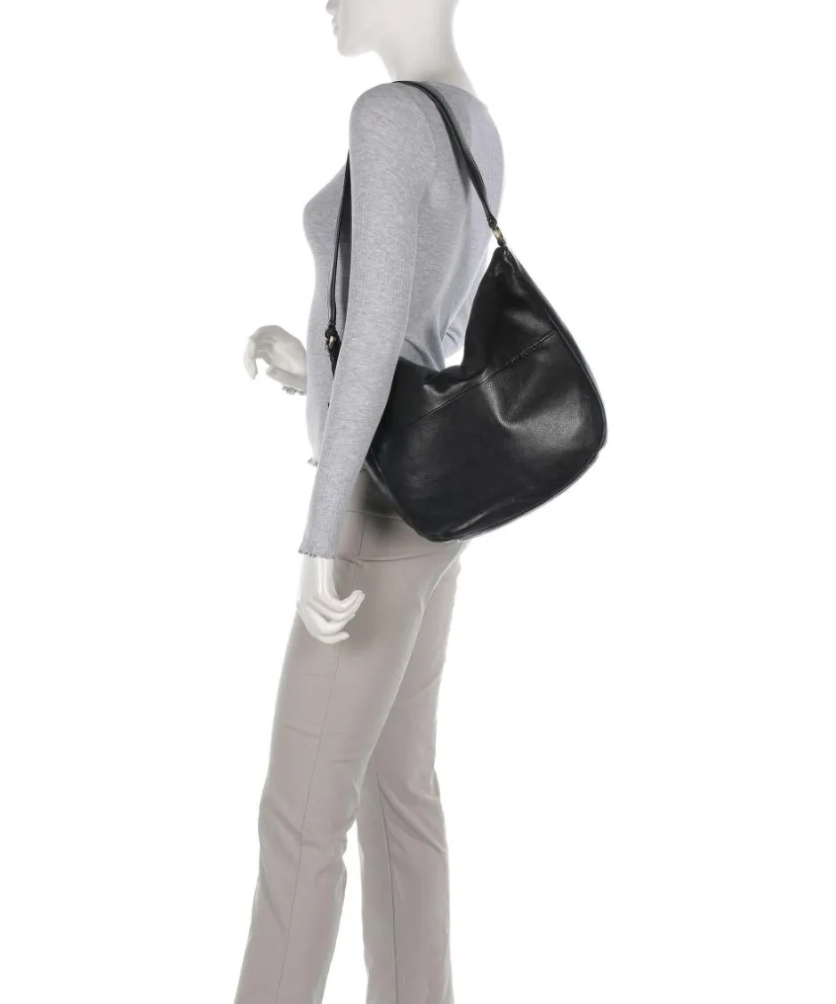 Burkely Shoulder Bags|Hobo Bags-Natural Norah Hobo bag grained cow leather