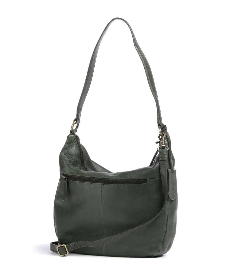 Burkely Shoulder Bags|Hobo Bags-Natural Norah Hobo bag grained cow leather