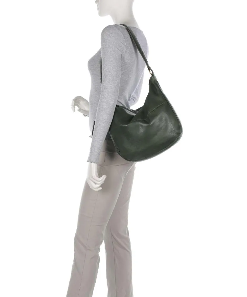 Burkely Shoulder Bags|Hobo Bags-Natural Norah Hobo bag grained cow leather