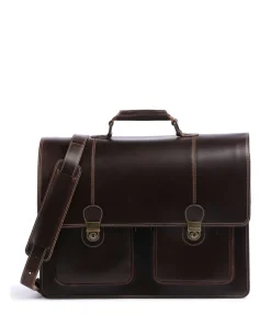 Buckle & Seam Business- & Laptop Bags-Nevada Briefcase 15″ smooth cow leather