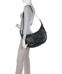 Núnoo Shoulder Bags|Hobo Bags-New Zealand Stella Pocket Hobo bag grained leather