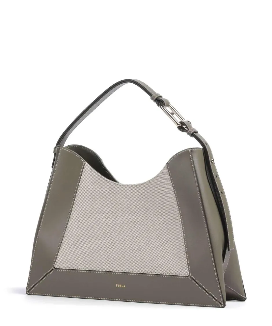Furla Shoulder Bags|Hobo Bags-Nuvola L Hobo bag canvas, fine grain leather