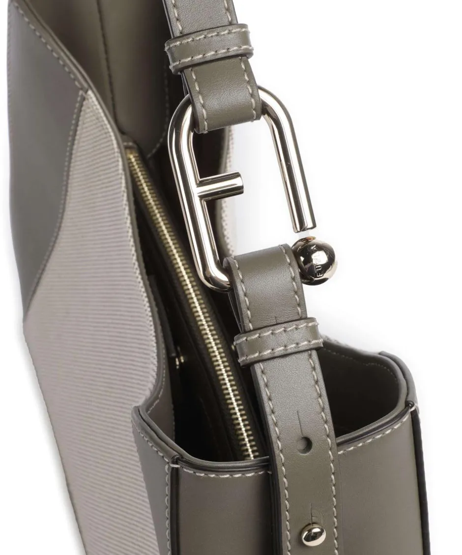 Furla Shoulder Bags|Hobo Bags-Nuvola L Hobo bag canvas, fine grain leather