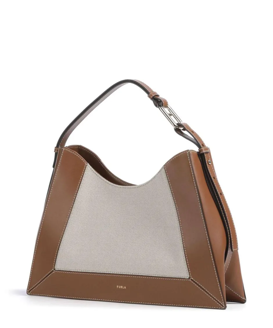 Furla Shoulder Bags|Hobo Bags-Nuvola L Hobo bag canvas, fine grain leather