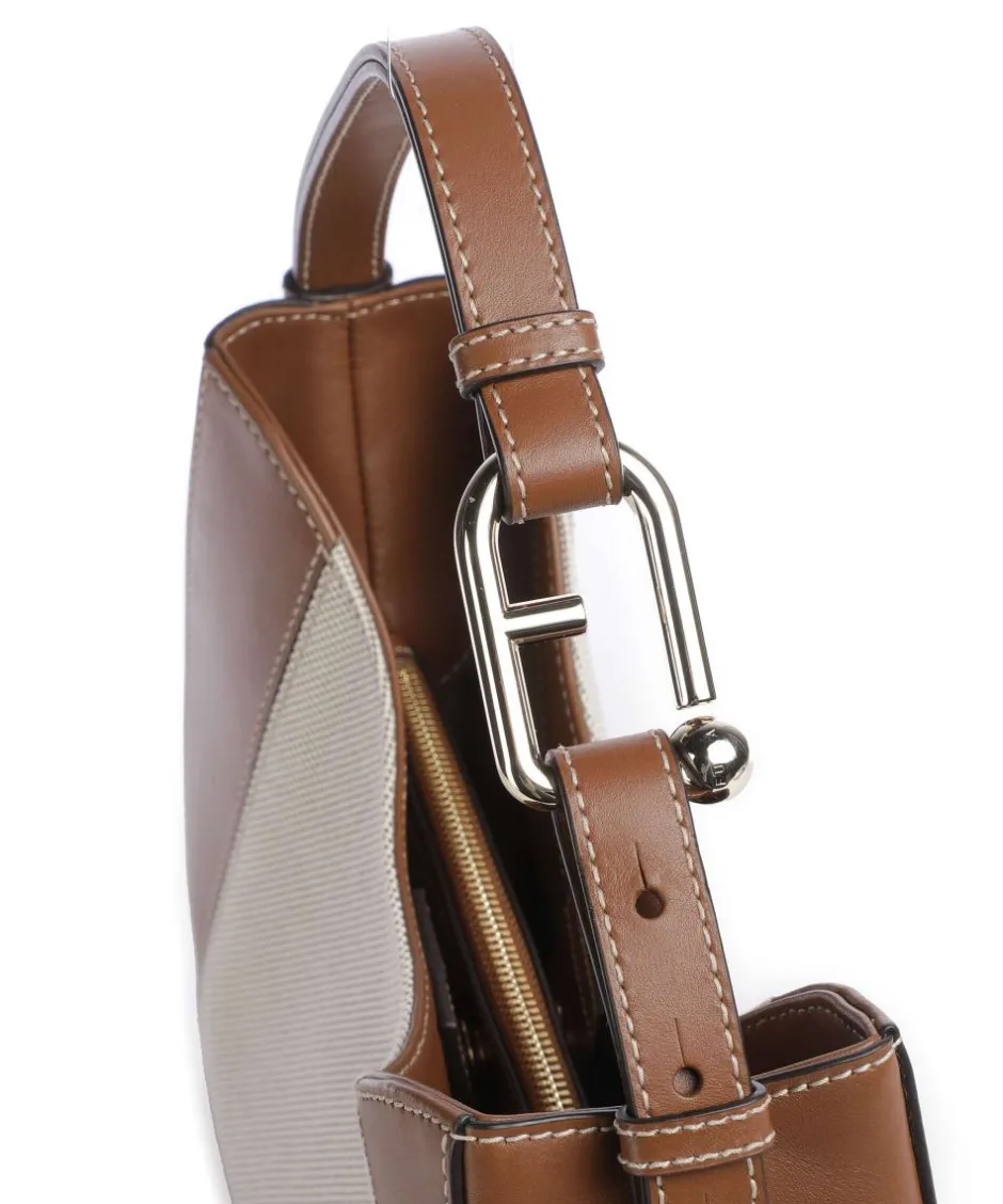 Furla Shoulder Bags|Hobo Bags-Nuvola L Hobo bag canvas, fine grain leather