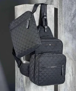 Emporio Armani Crossbody Bags-Omnia Jacquard Crossbody bag polyester, cotton