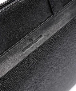 Castelijn & Beerens Tote Bags-Onyx Anna Tote bag 15″ grained leather