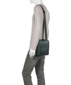 Piquadro Crossbody Bags-P16 Crossbody bag 10″ fine grain leather