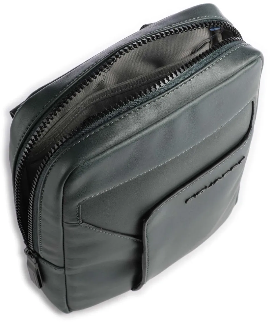 Piquadro Crossbody Bags-P16 Crossbody bag 10″ fine grain leather