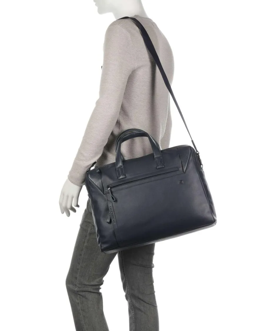 Piquadro Business- & Laptop Bags-Pan Briefcase 15″ fine grain cow leather