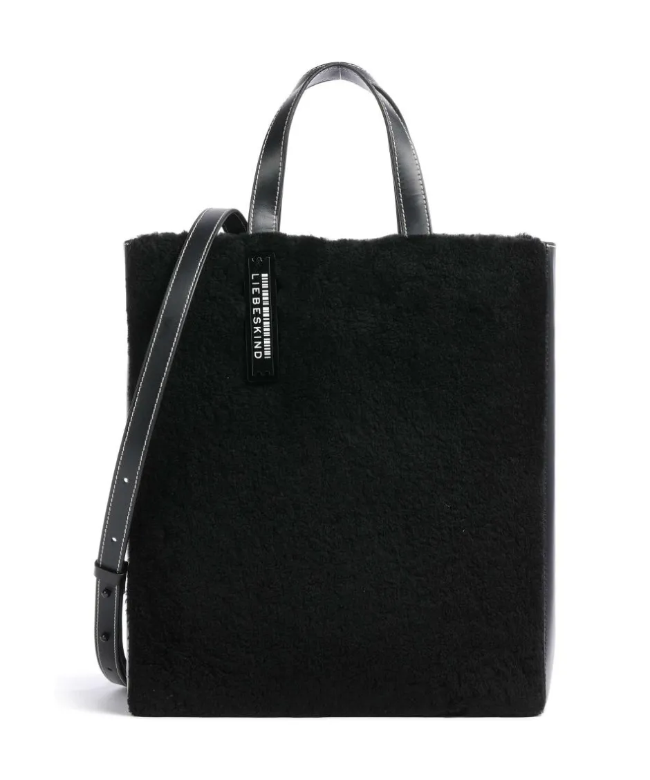 Liebeskind Tote Bags|Handbags-Paper Bag Shearling M Handbag fine grain leather, faux fur