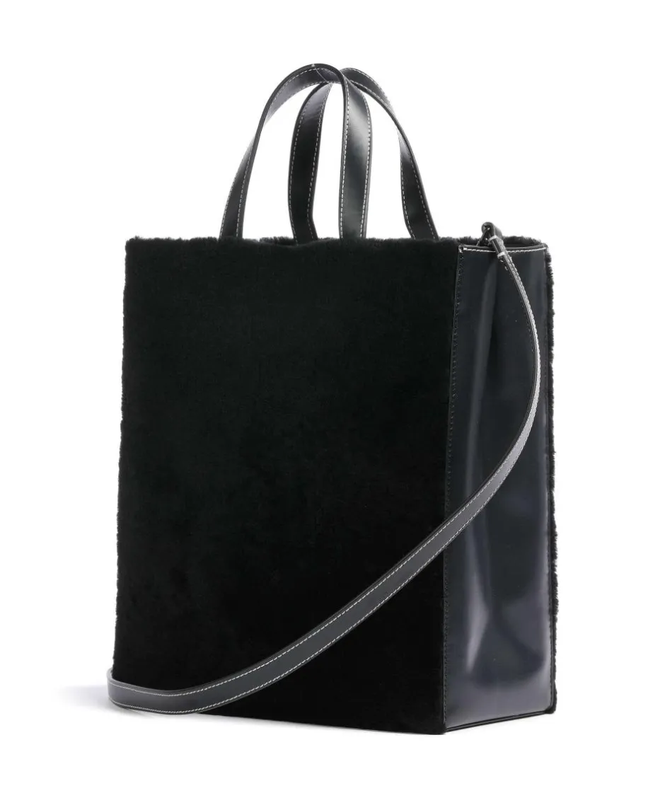 Liebeskind Tote Bags|Handbags-Paper Bag Shearling M Handbag fine grain leather, faux fur