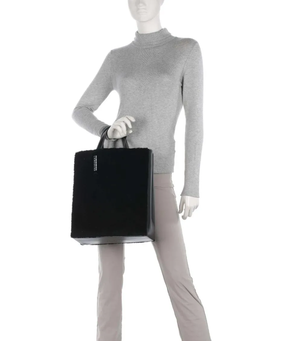 Liebeskind Tote Bags|Handbags-Paper Bag Shearling M Handbag fine grain leather, faux fur