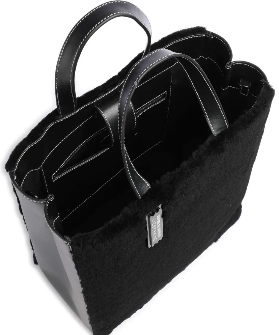 Liebeskind Tote Bags|Handbags-Paper Bag Shearling M Handbag fine grain leather, faux fur
