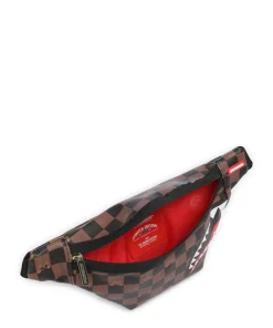 Sprayground Fanny Packs|Crossbody Bags-Peeking Character Check Fanny pack soft synthetic
