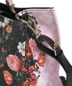 Sprayground Tote Bags|Handbags-Pink Flowers Handbag hard synthetic