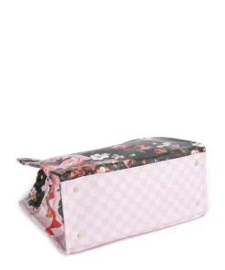 Sprayground Tote Bags|Handbags-Pink Flowers Handbag hard synthetic