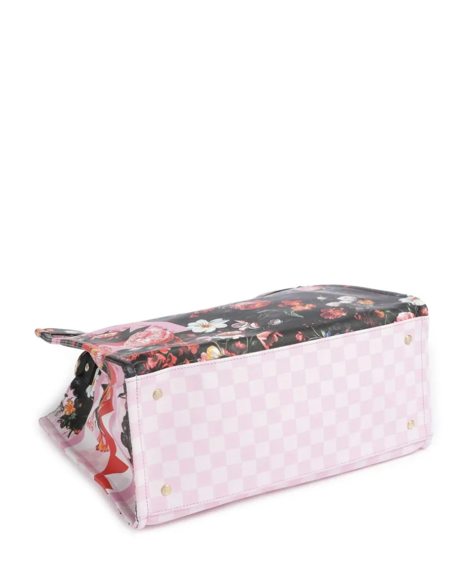 Sprayground Tote Bags|Handbags-Pink Flowers Handbag hard synthetic