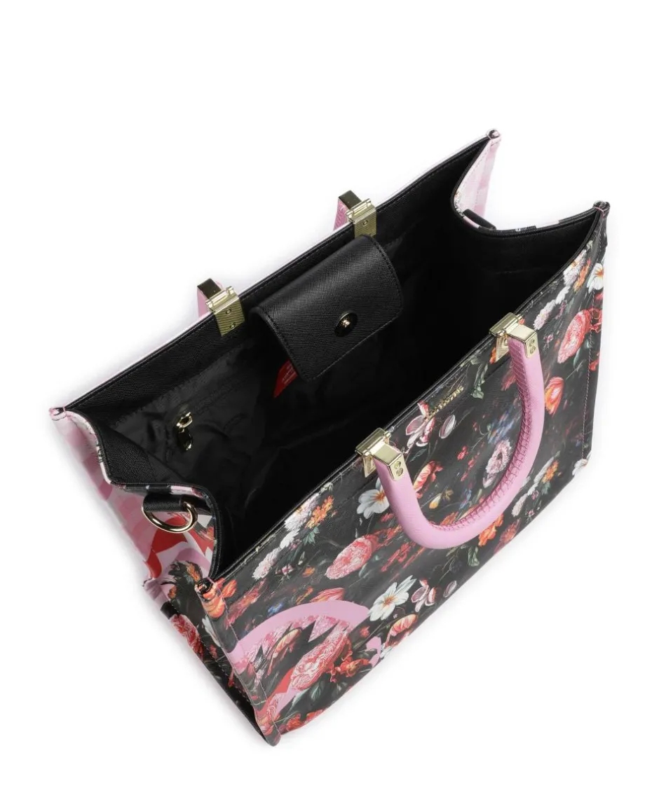 Sprayground Tote Bags|Handbags-Pink Flowers Handbag hard synthetic