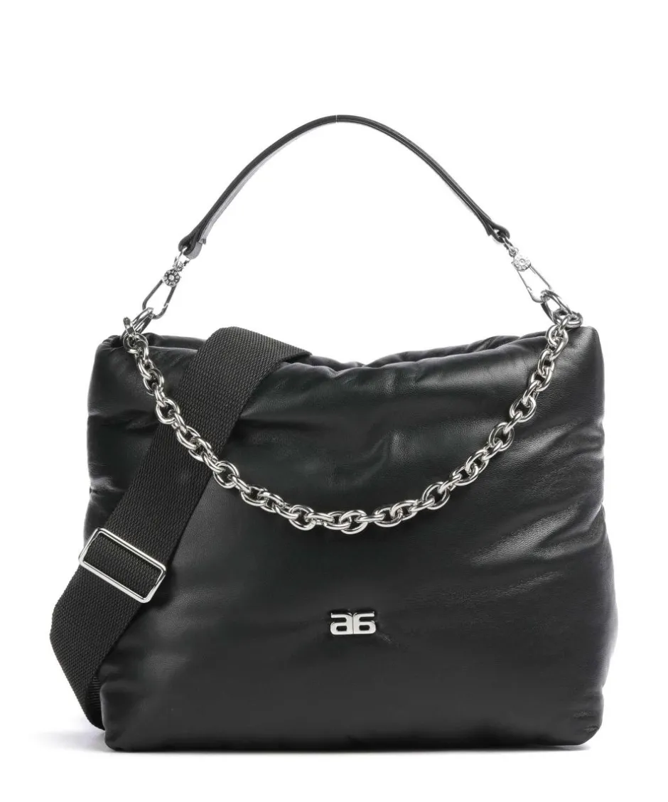 Abro Shoulder Bags|Hobo Bags-Piuma_Lucido Puffer Hobo bag fine grain leather