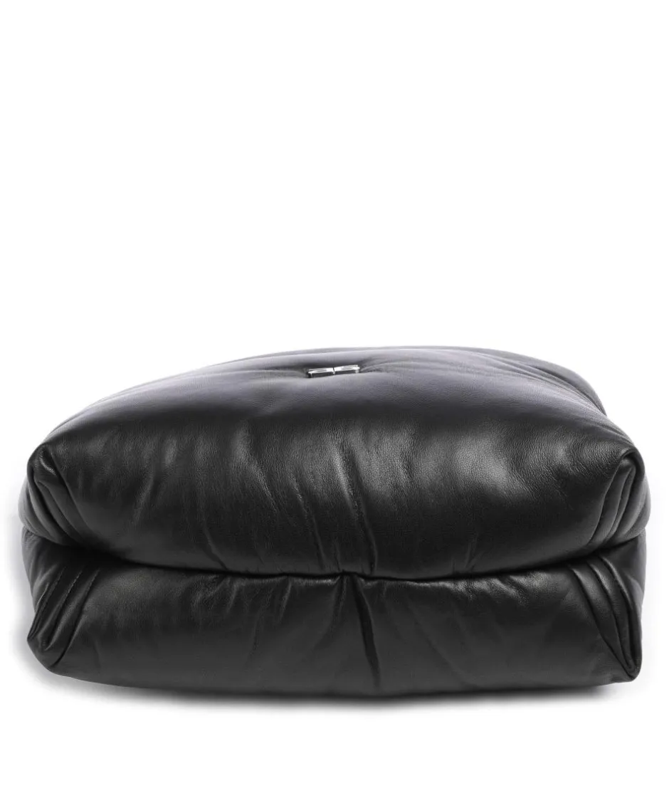 Abro Shoulder Bags|Hobo Bags-Piuma_Lucido Puffer Hobo bag fine grain leather