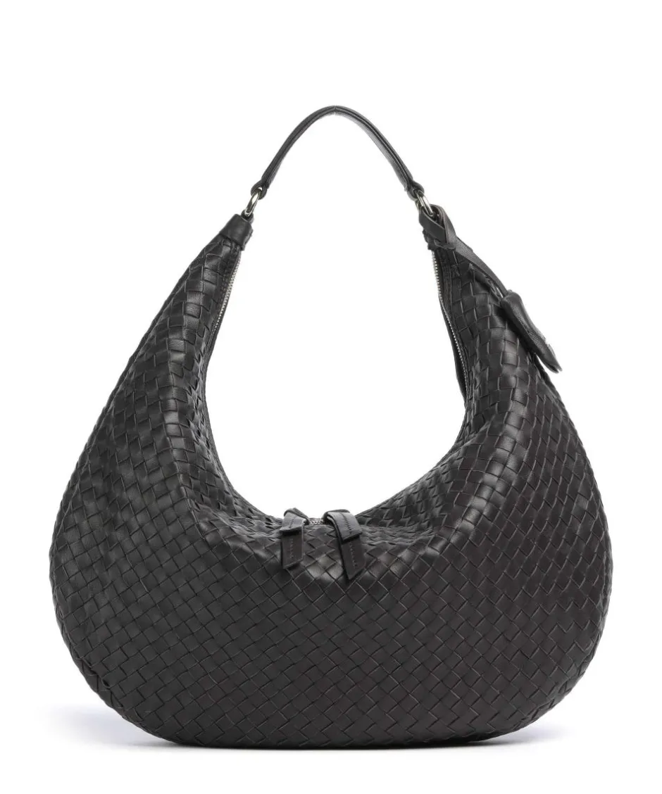 Abro Shoulder Bags|Hobo Bags-Piuma Nana Hobo bag fine grain leather
