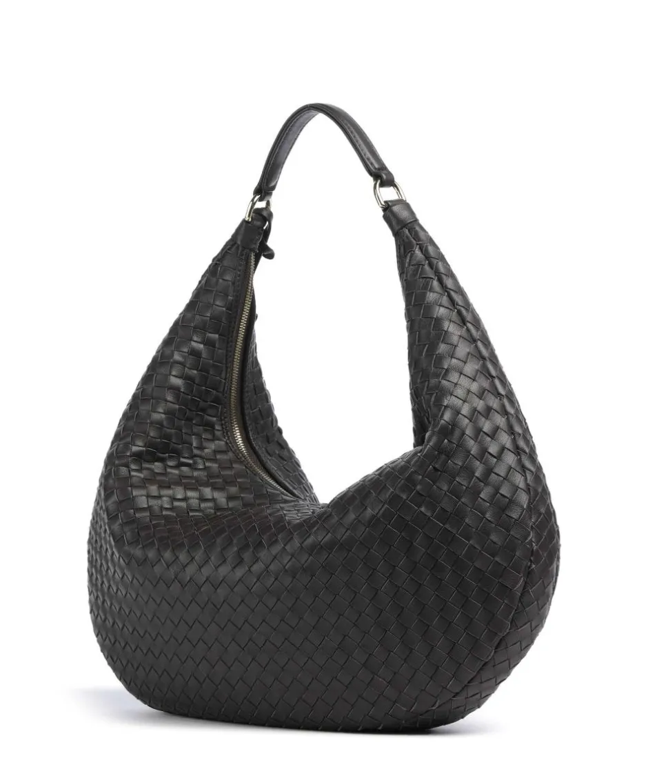 Abro Shoulder Bags|Hobo Bags-Piuma Nana Hobo bag fine grain leather