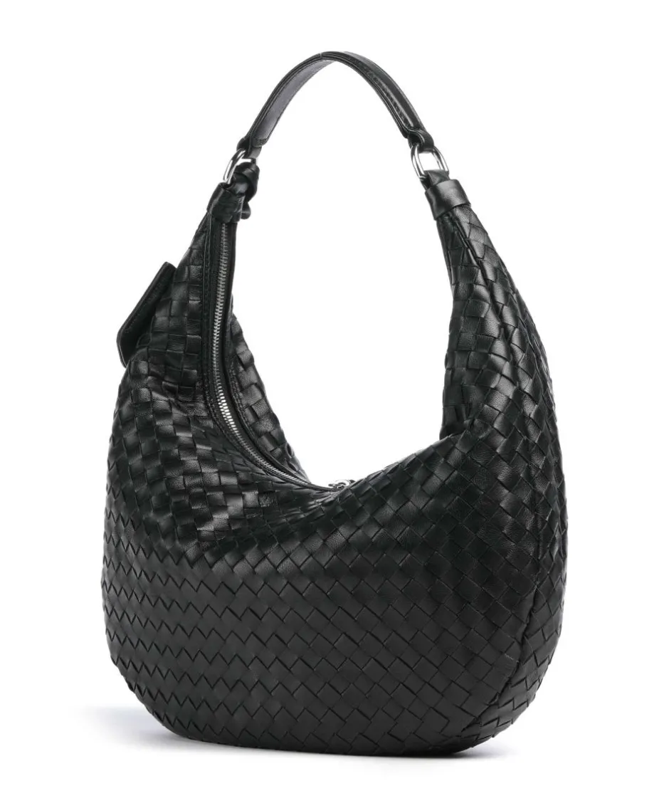 Abro Shoulder Bags|Hobo Bags-Piuma Nana Small Hobo bag fine grain leather