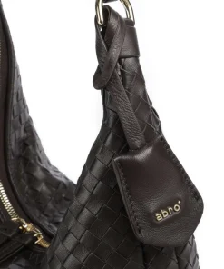 Abro Shoulder Bags|Hobo Bags-Piuma Nana Small Hobo bag fine grain leather