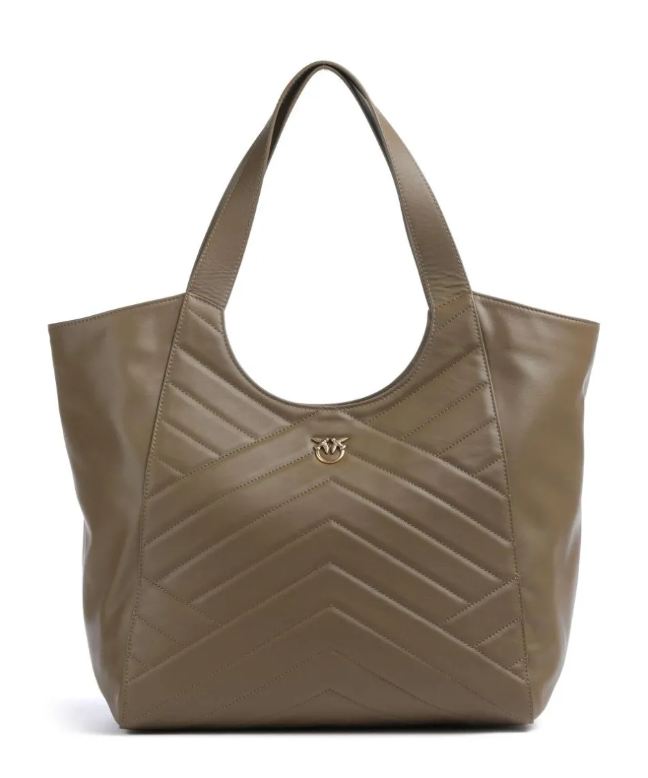 Pinko Tote Bags-Puzzle Tote bag fine grain cow leather